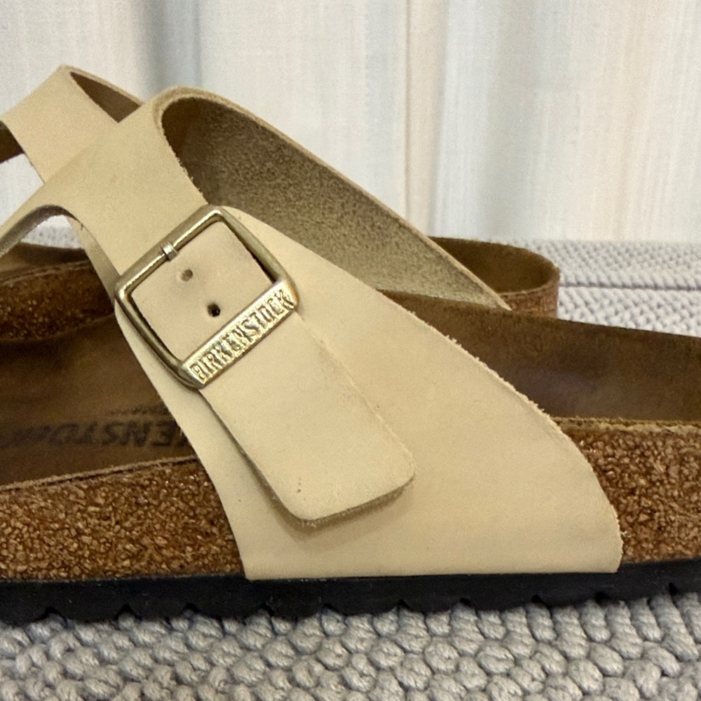 Birkenstock Women’s Gizeh Cream Thong Sandals Sz 42 US-11 very nice - Picture 10 of 11